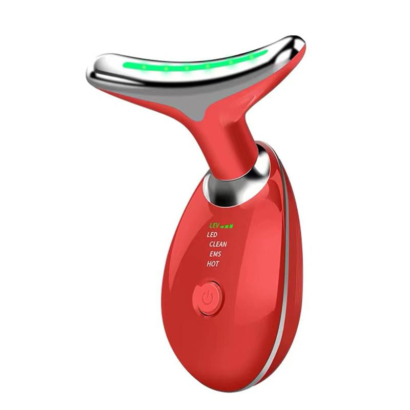 Multi-Mode Facial Neck Massager, Wrinkle Reduction & Face Sculpting Anti-Aging & Skin Firming, Vibration for Skin Care, Rechargeable 7-Color Comfort Long-Term Skincare Solution